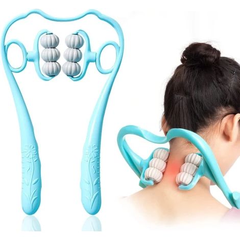 Masseur cervical manuel à rouleaux 6 billes, outil de massage pour nuque et relaxation musculaire (1/5)