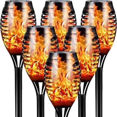 Lumières solaires - FOLAYA - 6 Pack 12LED - Étanche - Énergie solaire - Décoration jardin (1/4)