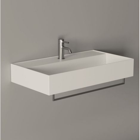 Lavabo, vasque a suspendre Hide 80x45cm (rectangle)   Mauve mat Sans Bonde Sans Siphon