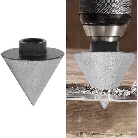 Outil de perçage conique pour alésoir abrasif diamanté brasant (1/5)