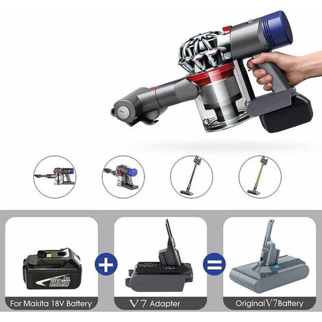 Adaptateur convertisseur Makita Lxt 18 V vers Dyson V7, batterie lithium pour aspirateur, remplacement compatible, pack de fixation, accessoire pratique. (1/5)