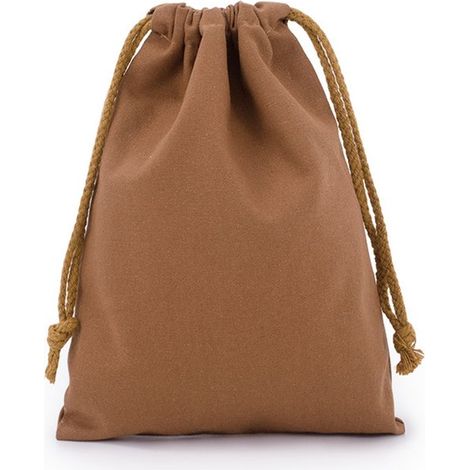 Set di 10 sacchetti tote, 7 x 10 cm, in cotone, con coulisse, ideali per compleanni, matrimoni e come regalo per gioielli. (Marrone caffè) (1/5)
