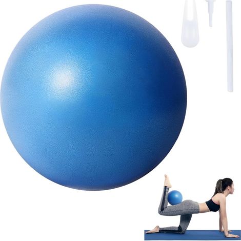 25cm Pilates Ballon de Gymnastique, Yoga Ball,Petit Ballon de Gymnastique avec Paille Gonflable, Balle de Fitness pour Sport, Yoga, Pilates (1/5)