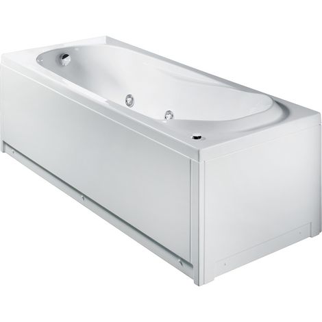 Vasca rettangolare 160x70 con idromassaggio e pannello serie milo (1/5)