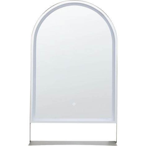 LED-Badezimmer-Spiegel VALOUZE 61 cm 100 cm mit Ablage Silber (1/5)