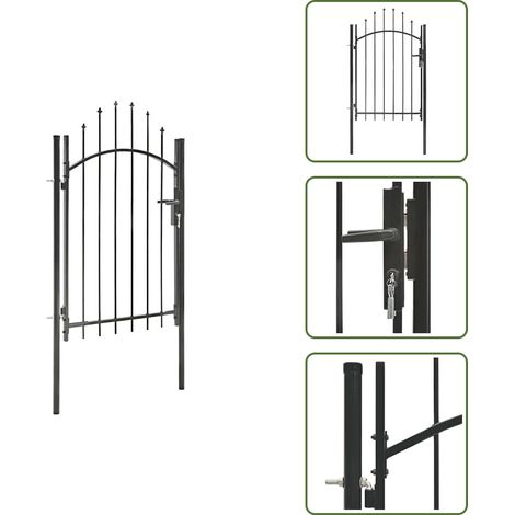 Cancello da giardino in acciaio - vidaXL Cancello da Giardino Woerden in Acciaio 1x1,5 m Nero - Cancello da giardino moderno