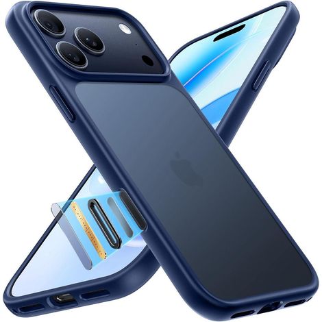 Handyhülle iPhone 17 Pro Max Stoßfest Kratzfest iPhone 17 Pro Max Blau (1/5)