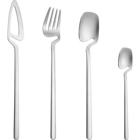 (Argent, 4 pièces) Service de table, décoration de table, convient pour les glaces, les desserts, les soupes, le café, etc. (1/5)