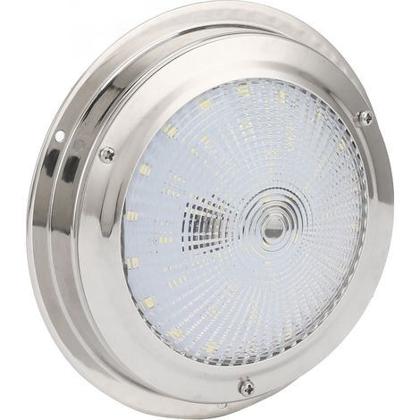 Luminaire de plafond nautique 14 cm (5,5 po) 42 LED, IP65 résistant à l'eau, fixation en saillie, pour van, camping-car, bateau ou yacht. (1/5)
