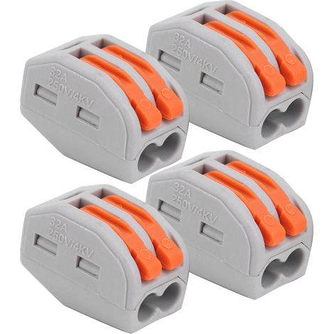 100 Stück Push-Wire-Verbinder, Schnellanschluss-Leitungsklemmenblöcke, Parallelgerät PCT-212 (1/5)
