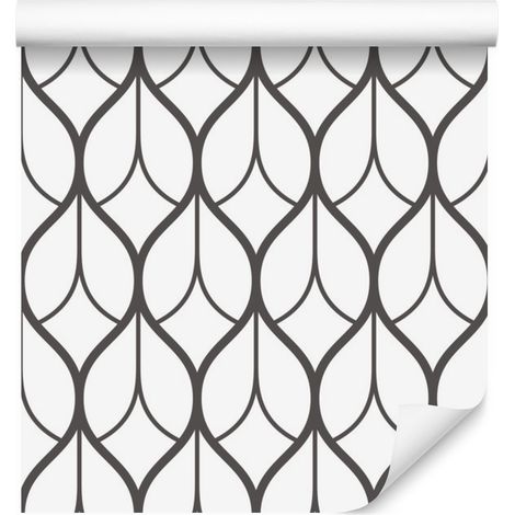 Carta da parati con motivo geometrico per soggiorno e camera da letto, 50x1000 cm (1/5)