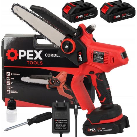 Scie à chaîne sans fil, scie électrique pour branches 8" 2 batteries, puissante (1/5)