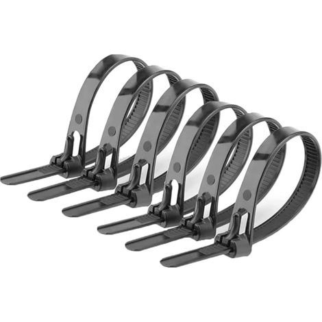 Packung mit 100 wiederverwendbaren, selbstverriegelnden Kabelbindern, 7,6 mm x 300 mm, hitze- und kältebeständig, langlebiger Mehrzweck-Kabelorganisator, weiß (1/5)