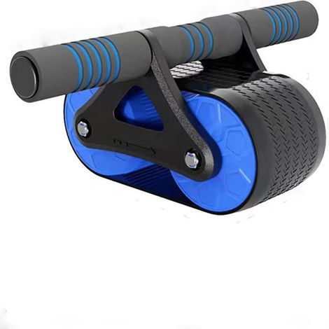 Rouleau abdominal à rebond automatique — Équipement de fitness pour hommes et femmes — Courroie silencieuse — Avec tapis de genoux — Appareil d'exercices abdominaux