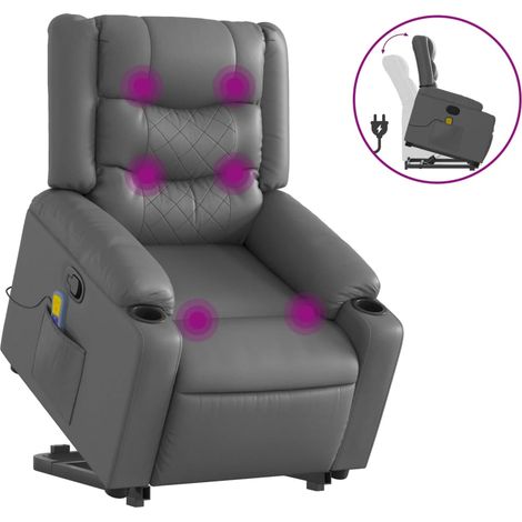 Maison Exclusive - Sillón reclinable de masaje de pie cuero artif