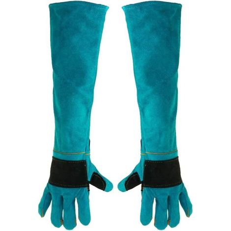 Gants de soudage 60cm Gants de soudeur résistants à la chaleur en cuir Gants de soudage étendus 1 paire EPI - Gants de soudeur (1/5)