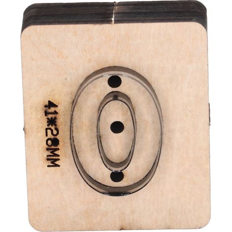Découpe cuir forme numéro 0, emporte-pièce acier pour carton caoutchouc, poinçon de découpe 41x28mm, moule à découper précis (1/5)