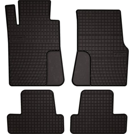 Tapis de sol en caoutchouc pour : Ford Mustang MK5 coupé (2004-2014) - noirs, sur mesure (1/5)