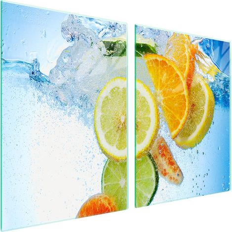 Plaque de protection en verre pour poêle 2x45x52 Fruits (1/5)