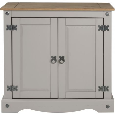 Corona Grey Wax 2 Door Cupboard