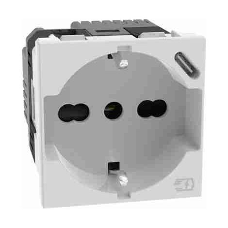 BTIJW4140A16USB Presa standard Italia P40 con caricatore USB integrato