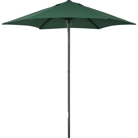Parasol de terrasse avec mât en aluminium, toit ventilé et mât détachable, imperméable pour terrasse verte (1/5)