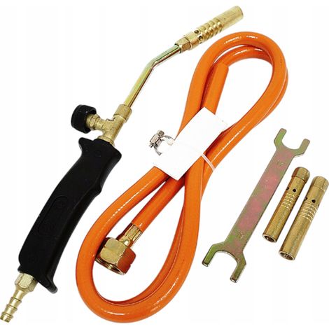 Bruciatore a gas con tubo flessibile, 3 ugelli, punta stretta, SilverTools AB0015 (1/5)