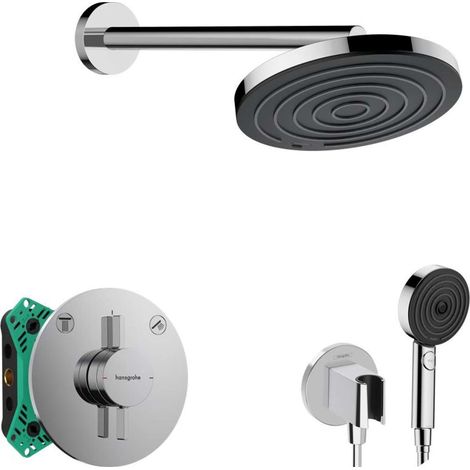 Hansgrohe - Set doccia da incasso con miscelatore, con corpo incasso, diametro 26 cm, 3 getti, cromo SANI21HHH000 (1/5)