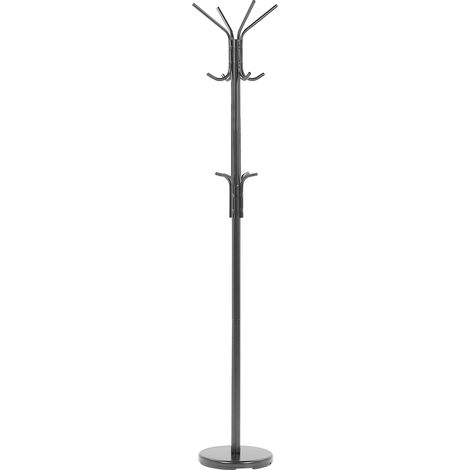 Coat Stand Black Steel Freestanding Jacket Rack Modern Industrial Hallway CLAXTON (1/5)