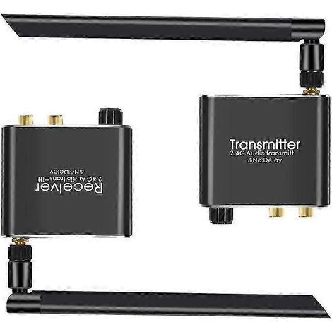 Trasmettitore e ricevitore audio wireless 2.4G da 50 m con adattatore audio wireless RCA R/L da 3,5 mm per (1/5)