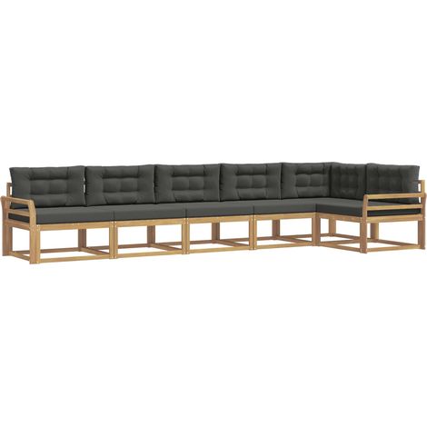 Outdoor Sofa Set 4 pcs White and Anthracite Polyester vidaXL