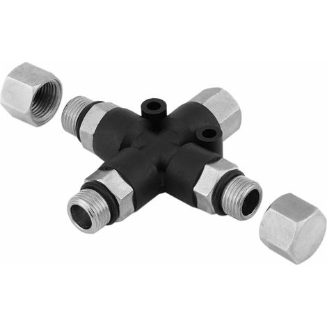 Adaptateur de tuyau pour pistolet compresseur, raccord répartiteur 1/8" BSP 3 voies (1/5)