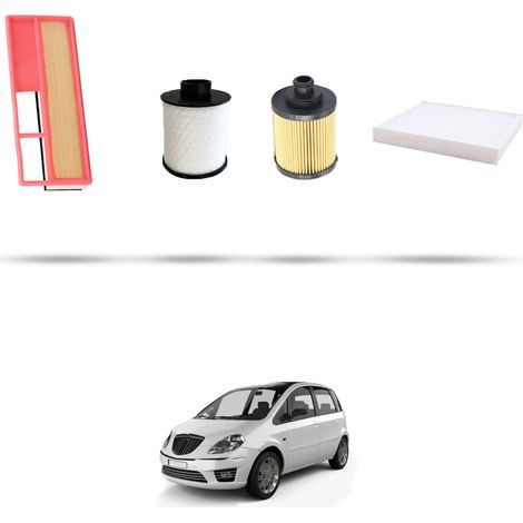 Kit tagliando 4 filtri compatibile con Lancia Musa 1.3 Mjt 66kw 2004 (1/5)