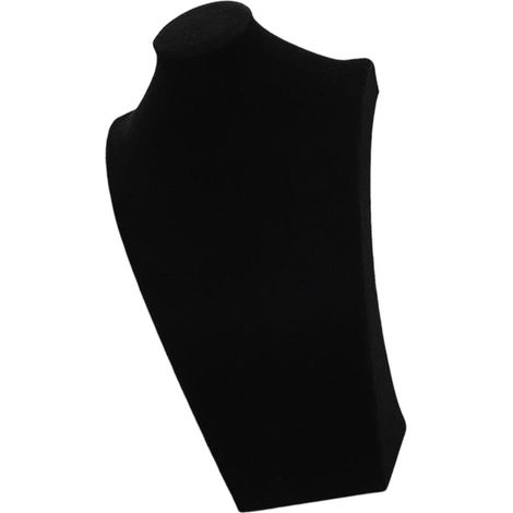 Collar con colgante, cadena, joyería, busto, maniquí, 34 cm, negro