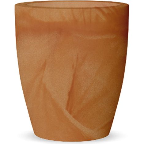 VIOLETA 30 Macetero Redondo y Moderno de Interior y Exterior Para Plantas y Flores Muy Resistente al Paso del Tiempo. Hecho de Polietileno en España - Terracota