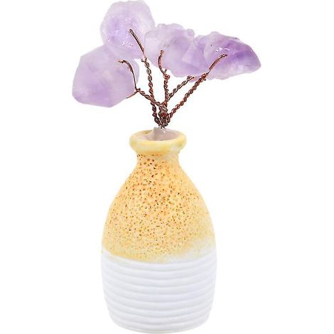 Nouvelle décoration d'arbre en cristal et pierres précieuses (1 pièce) (1/3)