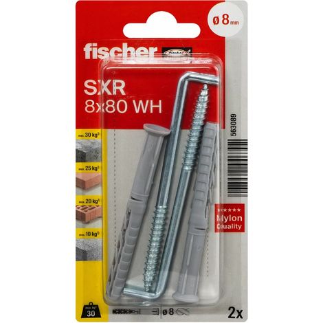 FISCHER 563089 Langschaftdübel SXR 8x80 WH K, 2 Stk (1/5)