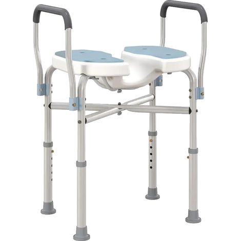 Silla de ducha, altura regulable, diseño antideslizante, T1003-01-10885 (1/2)