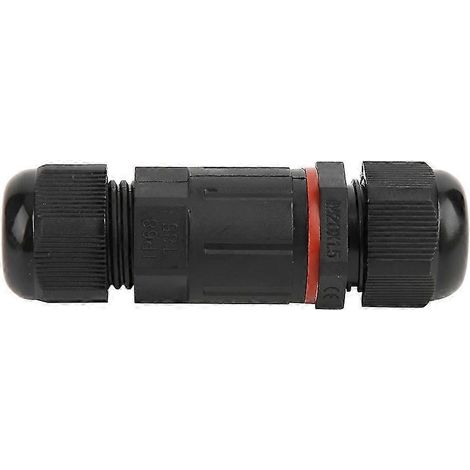 IP68 wasserdichter Stecker für 3-adriges Kabel, gerade Außenanschlussdose, Direktdurchführung, wetterfest (1/4)