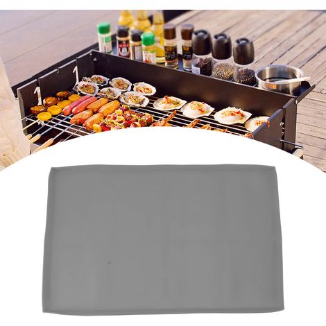 Protège-Grill Silicone pour Top Gril Blackstone 36 Pouces Gris, Tapis de Protection en Silicone résistant, Accessoire Pratique et facile à nettoyer (1/4)