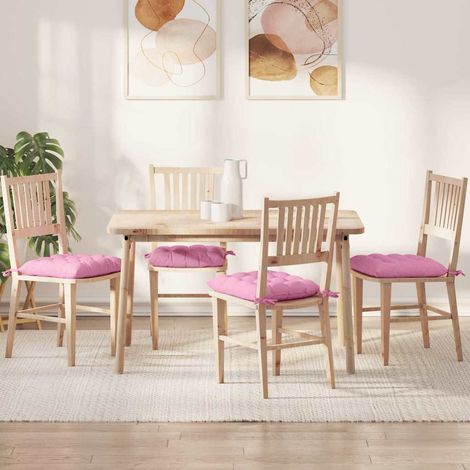 vidaXL Cuscini per Seduta 4 pcs Rosa 40 x 40 x 6 cm Tessuto (1/5)
