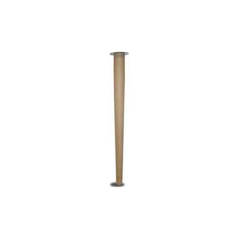 Gamba in legno conica Ø 60 - H.750 mm. legno grezzo