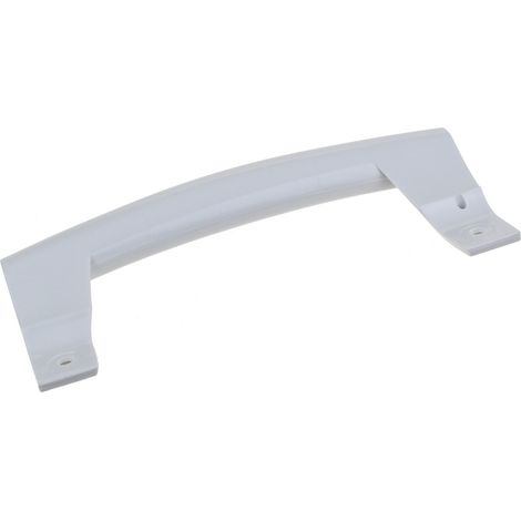 Tirador de puerta blanco para frigorífico.
