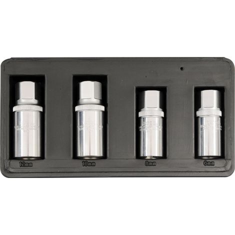 Yato, modèle YT-0620, Extracteur de vis et de boulons, set de 4 pièces, outil efficace pour retirer facilement et en toute sécurité les vis et les boulons, couleur noire
