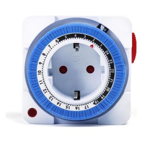 Minuteur Programmable Prise Électrique, 24H, 96 Segments, Interrupteur 16A AC 230V avec Voyant Lumineux (1/5)