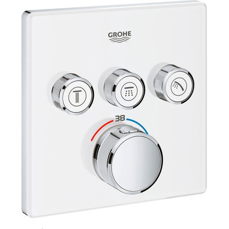 Grohe Grohtherm SmartControl - Mitigeur thermostatique encastré de baignoire à 3 sorties, blanc lunaire 29157LS0 (1/10)