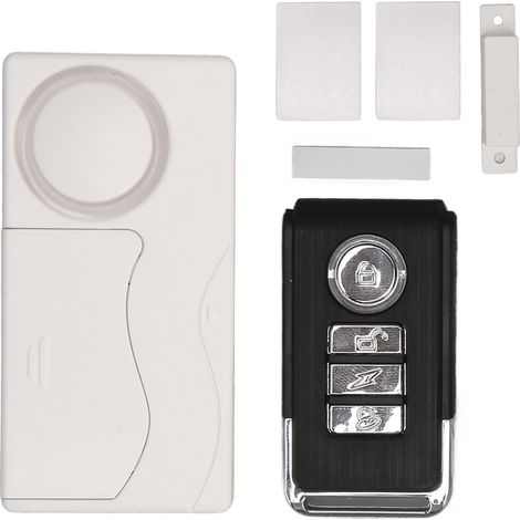 Alarme Porte Sans Fil 4 Modes 108 dB avec Télécommande pour Fenêtre, Chambre, Hôtel, Garage
