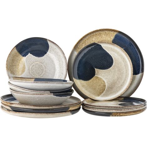 Bloomingville - Jules Dinnerware Set - Grey - Stoneware