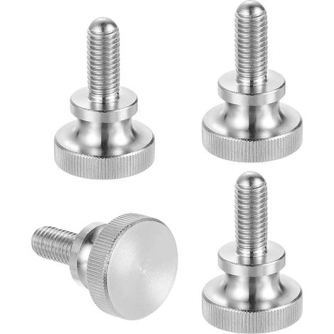 Lot de 4 vis moletées M8 x 20 mm, acier inoxydable 304, boulons à tête moletée métriques avec boutons de préhension à l'épaule (1/5)