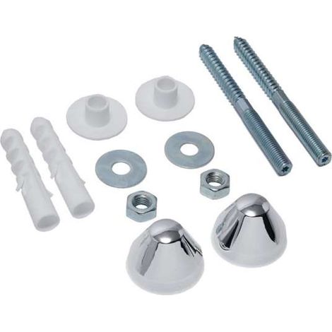 Waschtisch - Urinal Befestigung M10 / 120 mit je 2x Dübel, Stockschraube, U-Scheibe, Mutter
